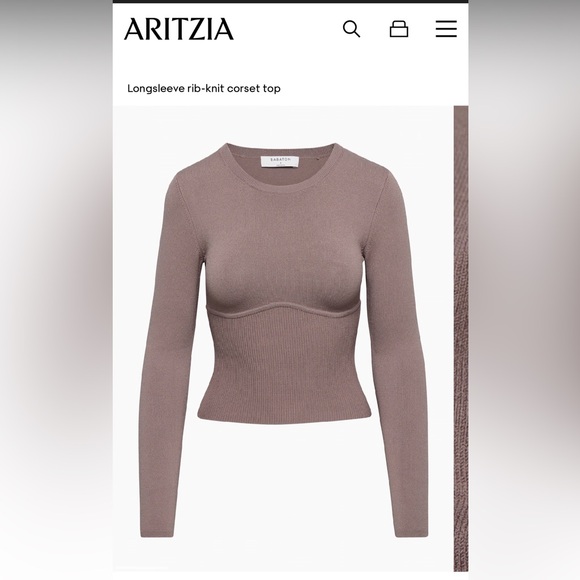 Babaton Tops - Babaton Sculpt Knit Empire Longsleeve
